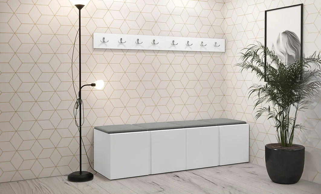 Cuier Hol Luca 14, Alb/Gri - Manila 16