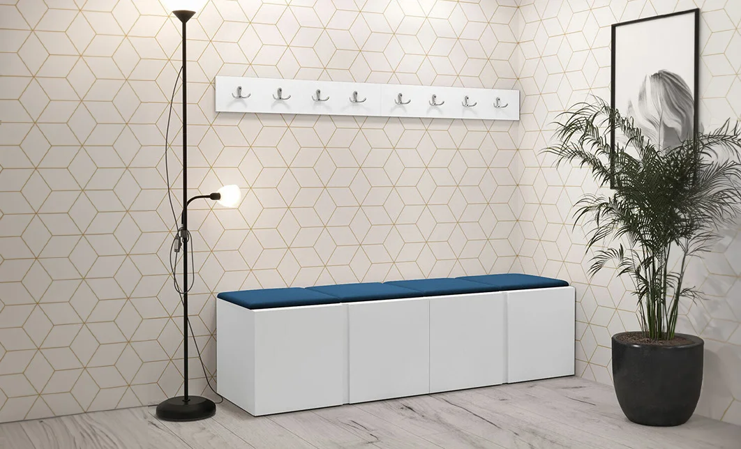 Cuier Hol Luca 14, Alb/Albastru - Manila 26