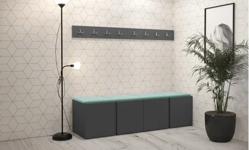 Cuier Hol Luca 14, Grafit/Verde menta - Manila 11