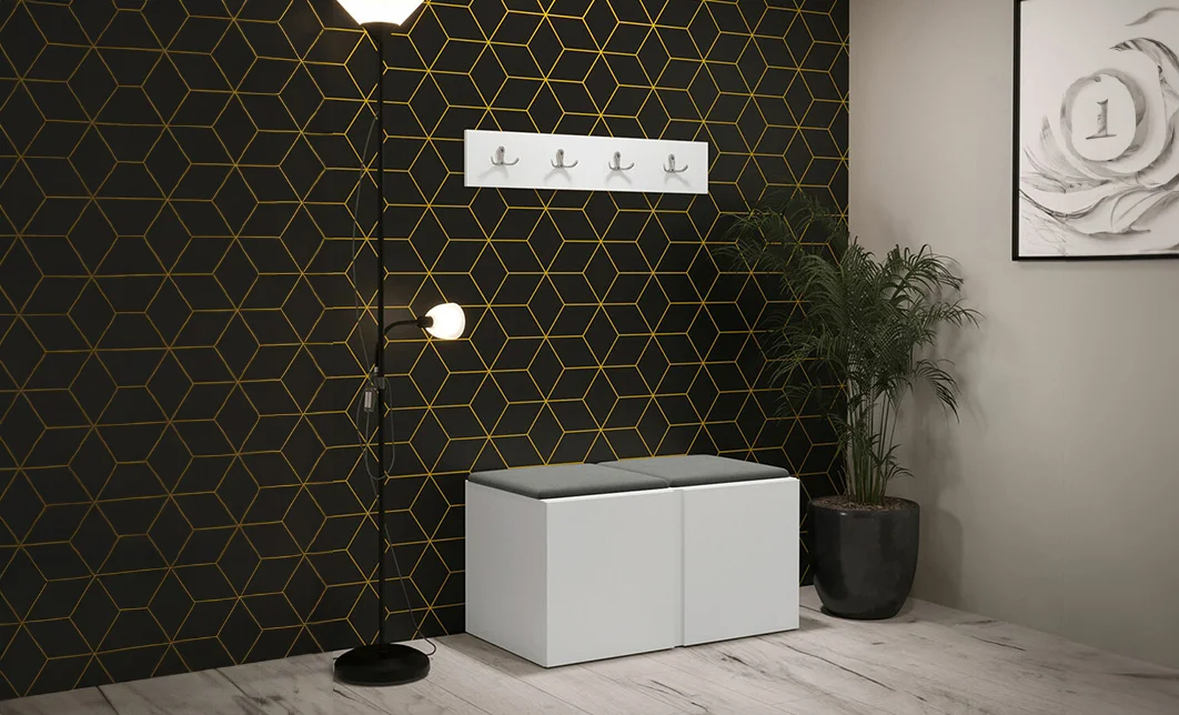 Cuier Hol Luca 15, Alb/Gri - Manila 16