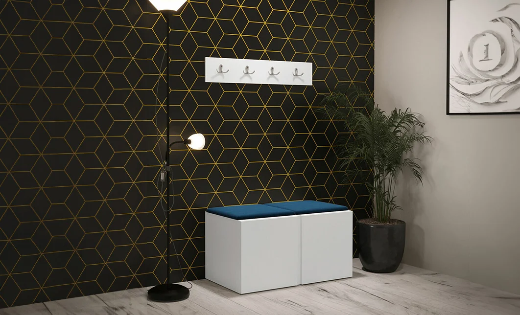 Cuier Hol Luca 15, Alb/Albastru - Manila 26