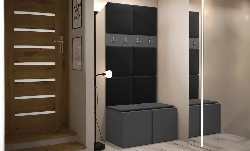 Cuier Hol Luca 10, Grafit/Negru - Manila 18