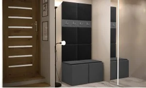 Cuier Hol Luca 10, Grafit/Negru - Manila 18