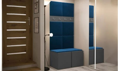 Cuier Hol Luca 10, Grafit/Albastru - Manila 26