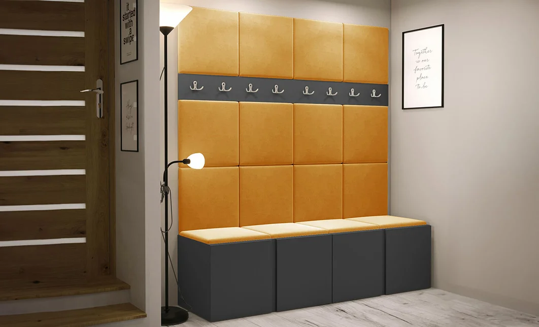 Cuier Hol Luca 13, Grafit/Galben - Manila 32