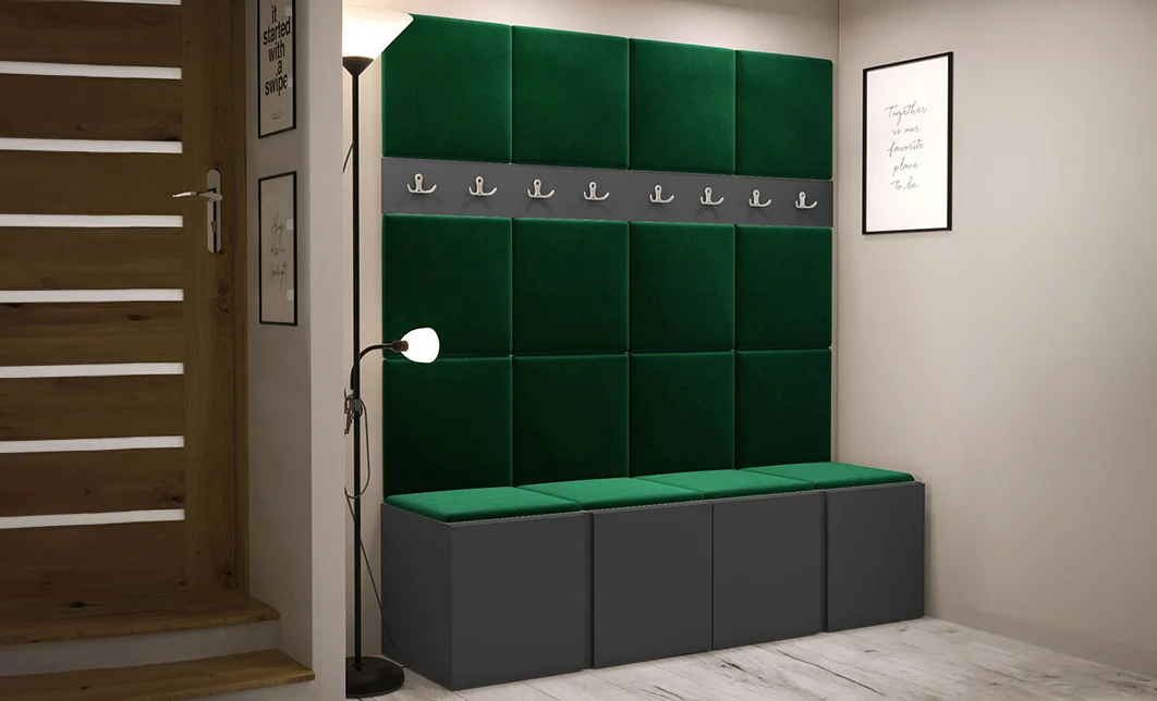 Cuier Hol Luca 13, Grafit/Verde - Manila 35