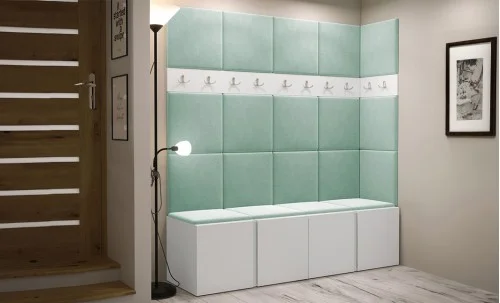 Cuier Hol Luca 12, Alb/Verde menta - Manila 11