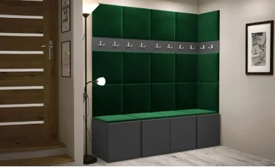 Cuier Hol Luca 12, Grafit/Verde - Manila 35