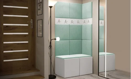 Cuier Hol Luca 9, Alb/Verde menta - Manila 11