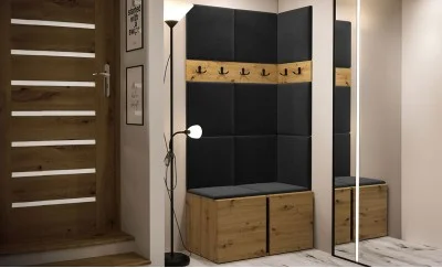 Cuier Hol Luca 9, Artisan/Negru - Manila 18