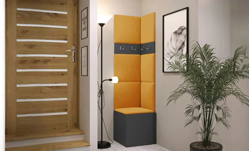 Cuier Hol Luca 11, Grafit/Galben - Manila 32