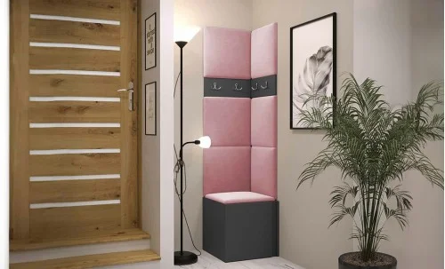 Cuier Hol Luca 11, Grafit/Roz - Manila 09