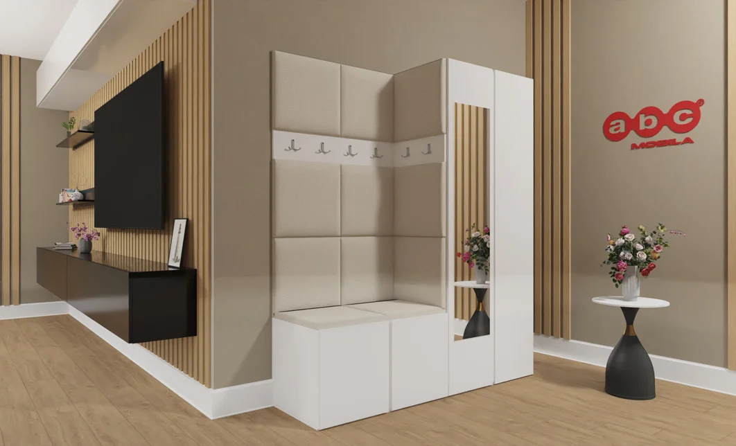 Cuier Hol Luca 1, Alb/Crem - Manila 02