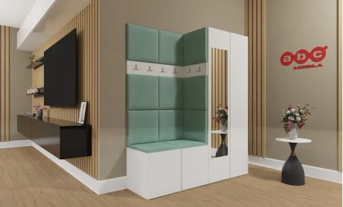 Cuier Hol Luca 1, Alb/Verde menta - Manila 11