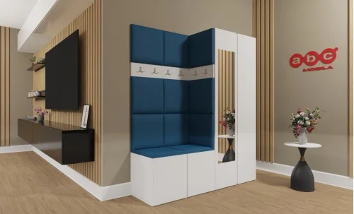 Cuier Hol Luca 1, Alb/Albastru - Manila 26