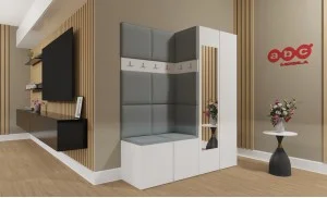 Cuier Hol Luca 1, Alb/Gri - Manila 16