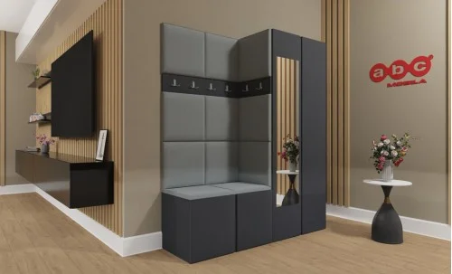 Cuier Hol Luca 1, Grafit/Gri - Manila 16