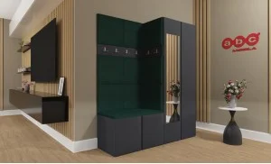 Cuier Hol Luca 1, Grafit/Verde - Manila 35