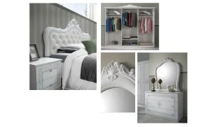 Dormitor Luisa Bianco Silver 6A 160