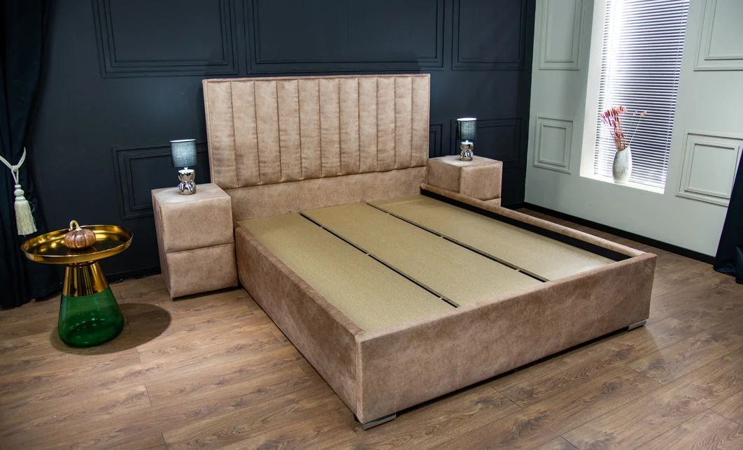 Pat Tapitat Klaus 2, bej închis/somieră pal, 140x200 1