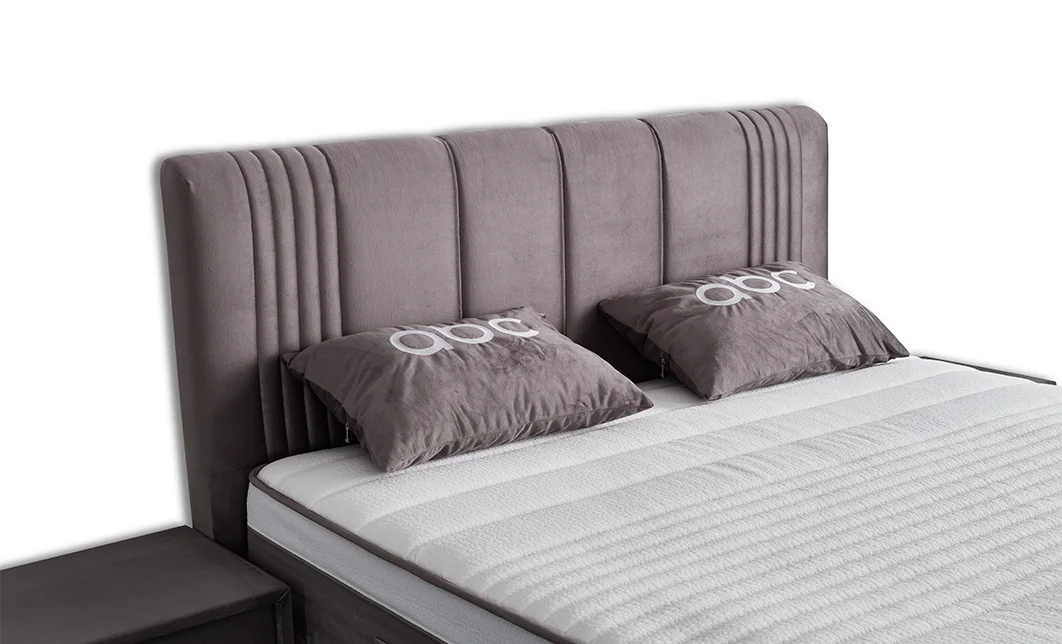 Set Pat Tapitat Tapițat cu Saltea Belicia Gri, 180 x 200 3