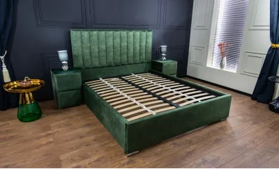 Pat Tapitat Klaus 2, verde/somieră metal, 160x200