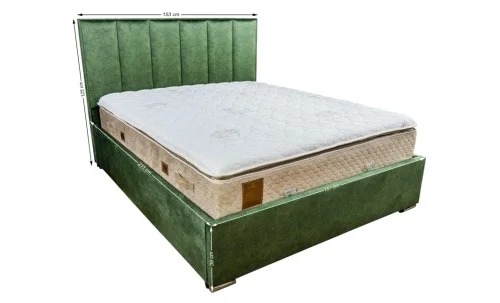 Pat Tapitat Klaus 1, verde/somieră metal, 140x200