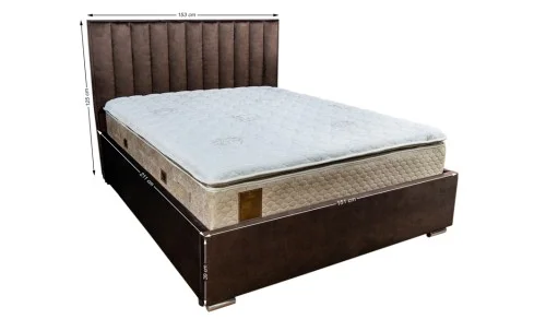 Pat Tapitat Klaus 2, maro/somieră rabatabilă, 140x200