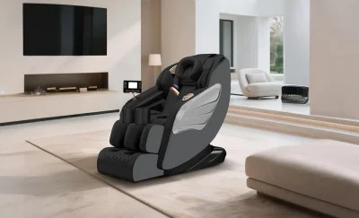 Fotoliu A077 Gri cu Funcție de Masaj