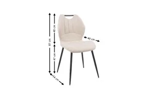 Scaun tapitat MC06 bej