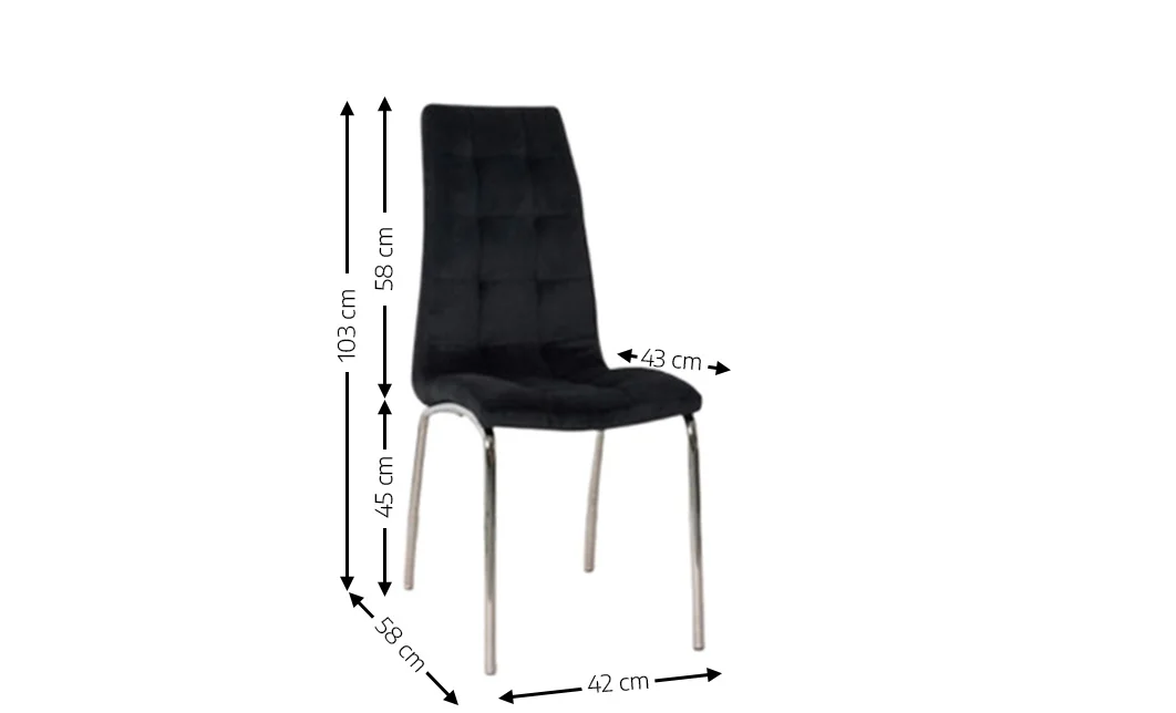 Scaun Living F630 Negru 1