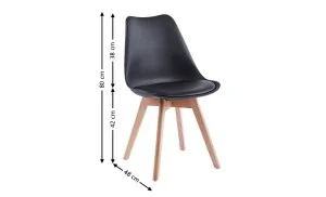 Scaun Living J900 Negru