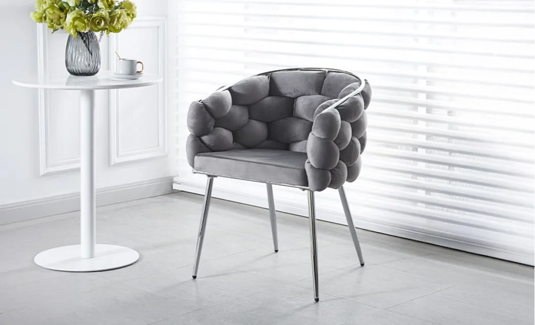 Scaun Living Tapitat KJC14 Gri