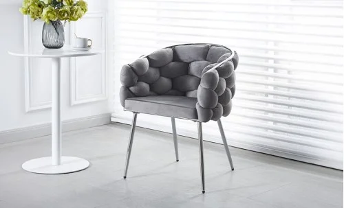 Scaun Living Tapitat KJC14 Gri