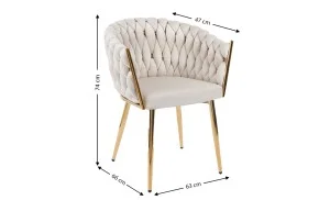 Scaun Living Tapitat KJC12 Bej