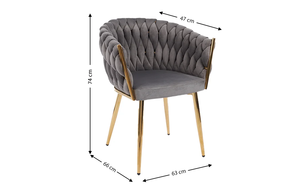 Scaun Living Tapitat KJC12 Gri 5