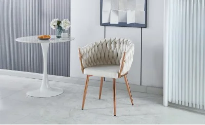 Scaun Living Tapitat KJC16 Bej