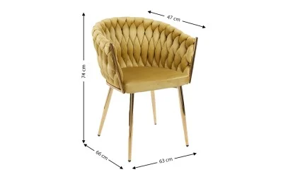 Scaun Living Tapitat KJC12 Mustar