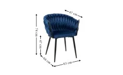 Scaun Living Tapitat KJC11 Albastru