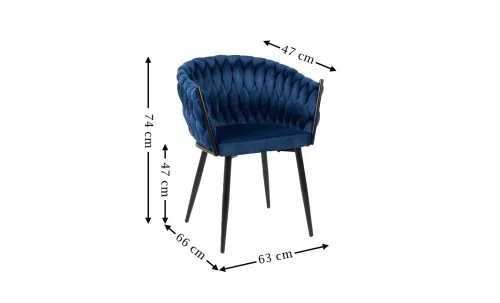 Scaun Living Tapitat KJC11 Albastru