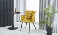 Scaun Living Tapitat KJC374 Galben