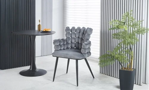 Scaun Living Tapitat KJC374 Gri