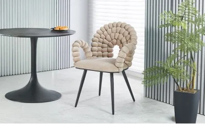 Scaun Living Tapitat KJC376 Bej