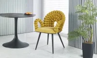 Scaun Living Tapitat KJC376 Galben