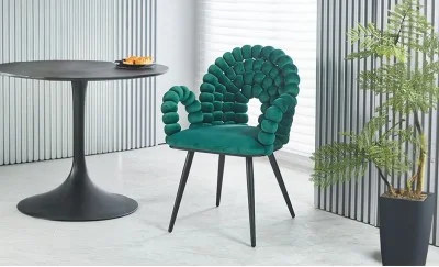 Scaun Living Tapitat KJC376 Verde
