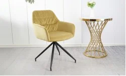 Scaun Living Tapitat KJC4345 Mustar