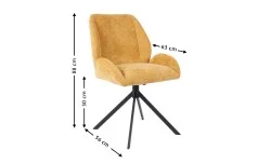 Scaun Living Tapitat KJC4347 Galben