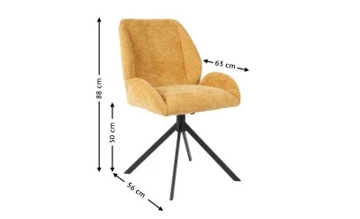 Scaun Living Tapitat KJC4347 Galben