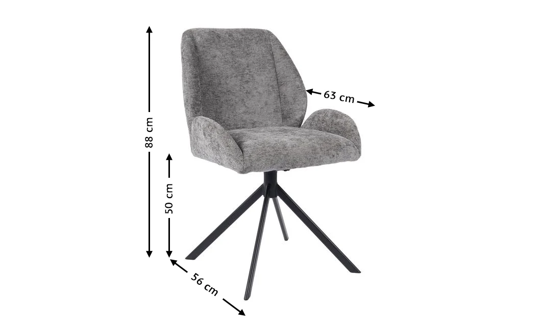 Scaun Living Tapitat KJC4347 Gri 1