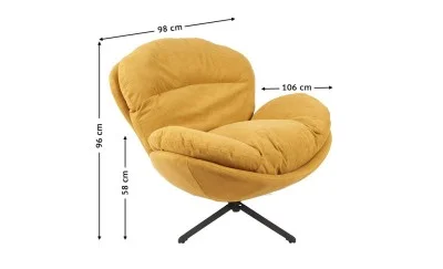 Fotoliu Living Rotativ KJLC062 Mustar